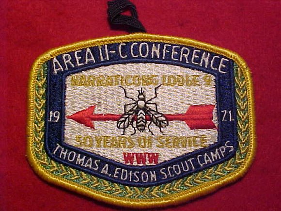 1971 AREA 2-C CONFERENCE, LODGE 9 NARRATICONG, THOMAS S. EDISON SCOUT CAMPS