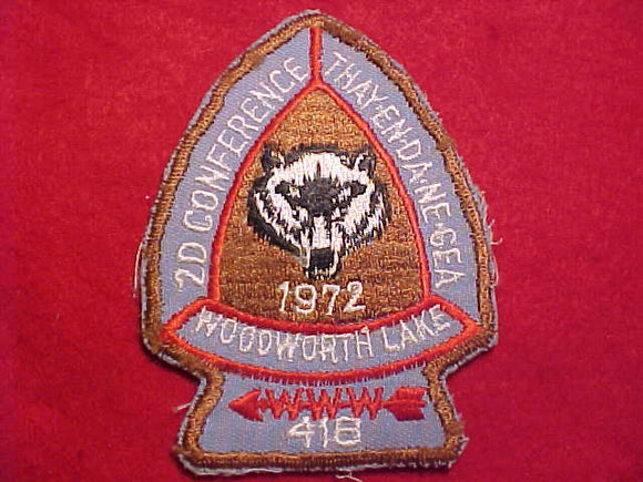 1972 AREA 2-D CONFERENCE, WOODWORTH LAKE, LODGE 418 THAY-EN-DA-NE-GEA