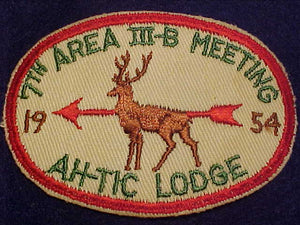 1954 AREA 3-B MEETING, AH-TIC LODGE