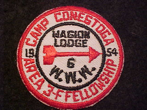 1954 AREA 3-F FELLOWSHIP, CAMP CONESTOGA, WAGION LODGE