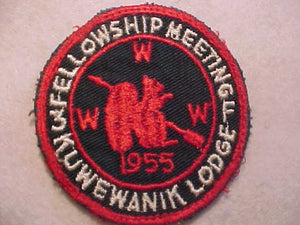 1955 AREA 3-F FELLOWSHIP MEETING, KUWEWANIK LODGE