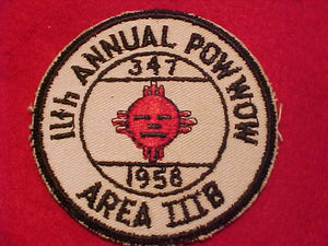 1958 AREA 3-B POW WOW, 11TH ANNUAL