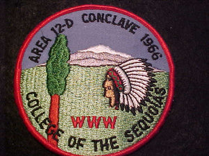 1966 AREA 12-D CONCLAVE, COLLEGE OF THE SEQUOIAS