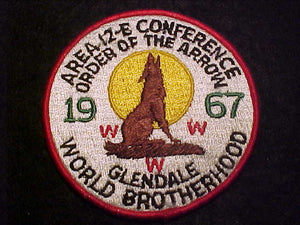 1967 AREA 12-E CONFERENCE, GLENDALE, WORLD BROTHERHOOD, HOST LODGE 249 SPE-LE-YAI