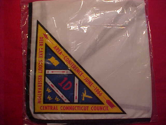 1966 OA N/C, AREA 1D CONFERENCE, DEER LAKE SCOUT RESV., CENTRAL CONNECTICUT COUNCIL, MINT IN ORIG. BAG