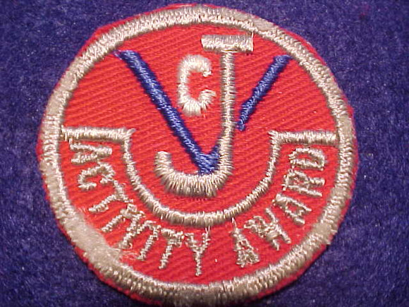 1950'S ACTIVITY PATCH, VJC ACTIVITY AWARD, 2