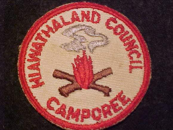 1950'S ACTIVITY PATCH, HIAWATHALAND COUNCIL CAMPOREE, USED