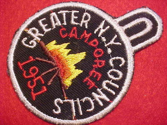 1951 ACTIVITY PATCH, GREATER N. Y. COUNCILS CAMPOREE