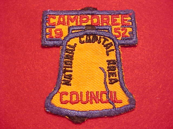 1952 ACTIVITY PATCH, NATIONAL CAPITAL AREA COUNCIL CAMPOREE