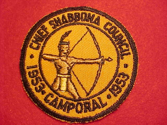 1953 ACTIVITY PATCH, CHIEF SHABBONA COUNCIL CAMPORAL