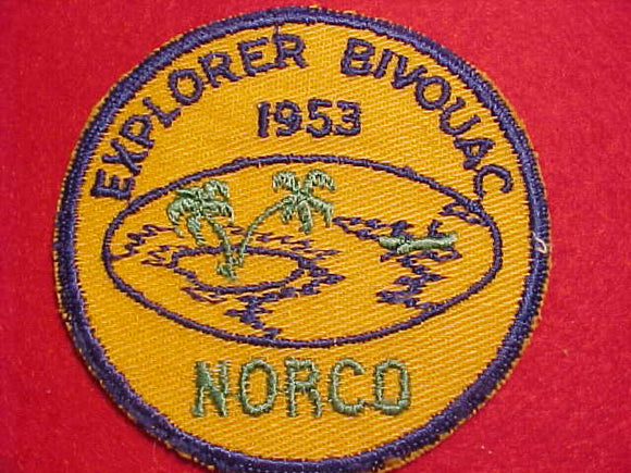 1953 ACTIVITY PATCH, NORCO EXPLORER BIVOUAC