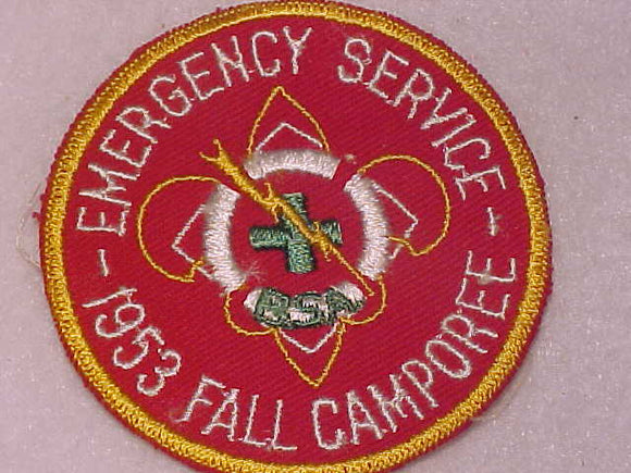 1953 ACTIVITY PATCH, EMERGENCY SERVICE FALL CAMPOREE