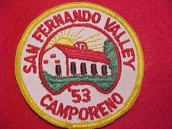 1953 ACTIVITY PATCH, SAN FERNANDO VALLEY CAMPORENO
