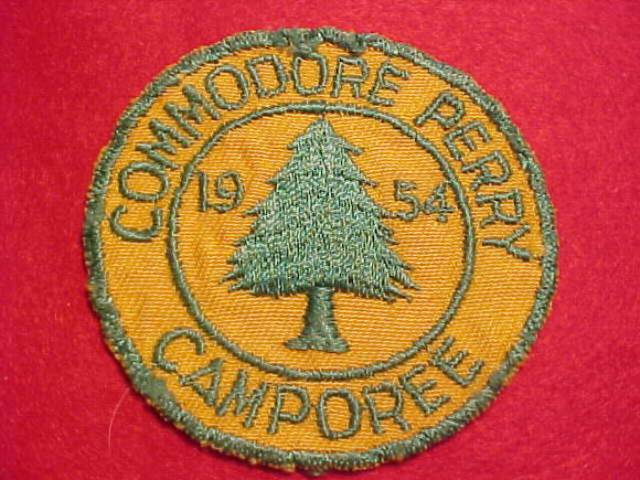 1954 ACTIVITY PATCH, COMMODORE PERRY CAMPOREE, USED