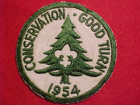 1954 ACTIVITY PATCH, CONSERVATION GOOD TURN, USED