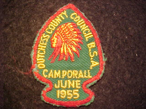 1955 ACTIVITY PATCH, DUTCHESS COUNTY COUNCIL CAMPORAL, USED