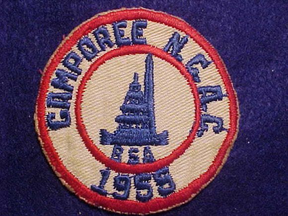 1955 ACTIVITY PATCH, NATIONAL CAPITAL AREA COUNCIL CAMPOREE, USED