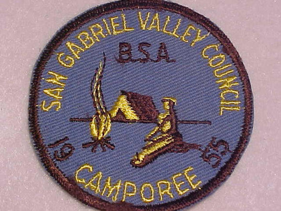 1955 ACTIVITY PATCH, SAN GABRIEL VALLEY COUNCIL CAMPOREE