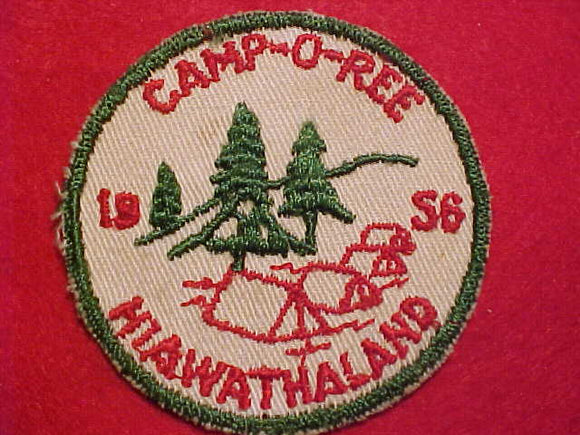 1956 ACTIVITY PATCH, HIAWATHALAND COUNCIL CAMP-O-REE