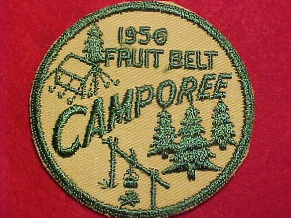 1956 ACTIVITY PATCH, FRUIT BELT COUNCIL CAMPOREE