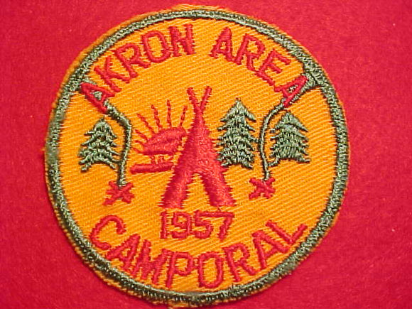 1957 ACTIVITY PATCH, AKRON AREA CAMPORAL