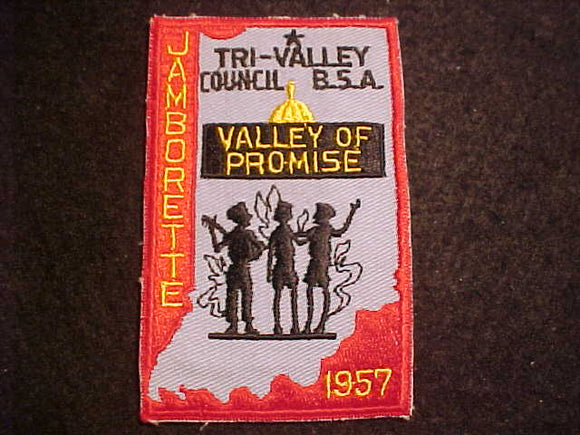 1957 ACTIVITY PATCH, TRI-VALLEY COUNCIL JAMBORETTE