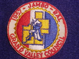 1957 ACTIVITY PATCH, GRAND VALLEY COUNCIL JAMBO-RAL