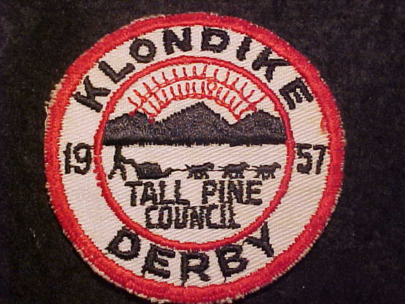 1957 ACTIVITY PATCH, TALL PINE COUNCIL KLONDIKE DERBY