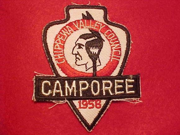 1958 ACTIVITY PATCH, CHIPPEWA VALLEY COUNCIL CAMPOREE