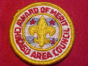 1960'S ACTIVITY PATCH, CHICAGO AREA COUNCIL AWARD OF MERIT, 2" ROUND