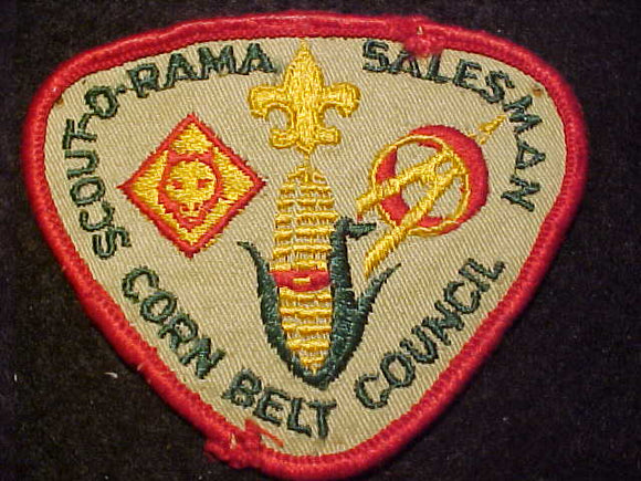 1960'S ACTIVITY PATCH, CORN BELT COUNCIL SCOUT-O-RAMA SALESMAN, USED