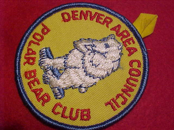 1960'S ACTIVITY PATCH, DENVER AREA COUNCIL, POLAR BEAR CLUB
