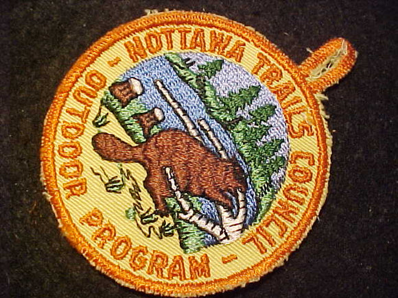 1960'S ACTIVITY PATCH, NOTTAWA TRAILS COUNCIL OUTDOOR PROGRAM, USED