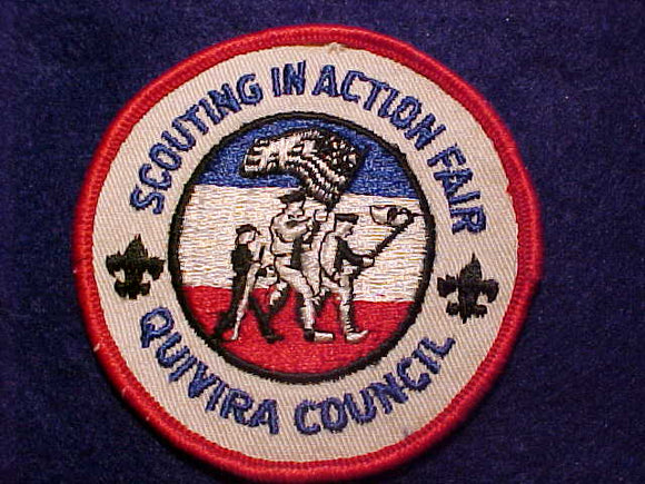 1960'S PATCH, QUIVIRA COUNCIL, SCOUTING IN ACTION FAIR