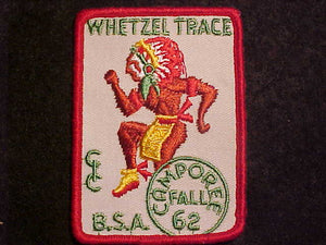 1962 ACTIVITY PATCH, CENTRAL INDIANA COUNCIL, WHETZEL TRACE DISTRICT FALL CAMPOREE