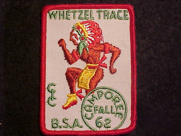 1962 ACTIVITY PATCH, CENTRAL INDIANA COUNCIL, WHETZEL TRACE DISTRICT FALL CAMPOREE