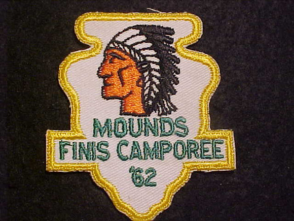 1962 ACTIVITY PATCH, MOUNTS FINIS CAMPOREE