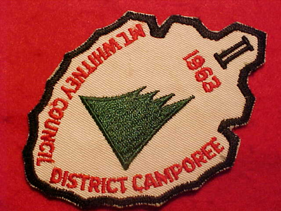 1963 PATCH, MT. WHITNEY COUNCIL DISTRICT CAMPOREE