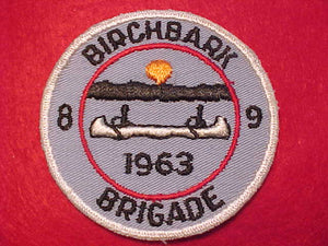 1963 ACTIVITY PATCH, BIRCHBARK BRIGADE