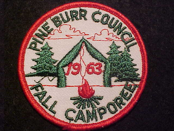 1963 ACTIVITY PATCH, PINE BURR COUNCIL FALL CAMPOREE