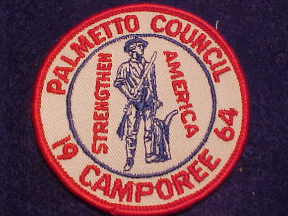 1964 ACTIVITY PATCH, PALMETTO COUNCIL CAMPOREE