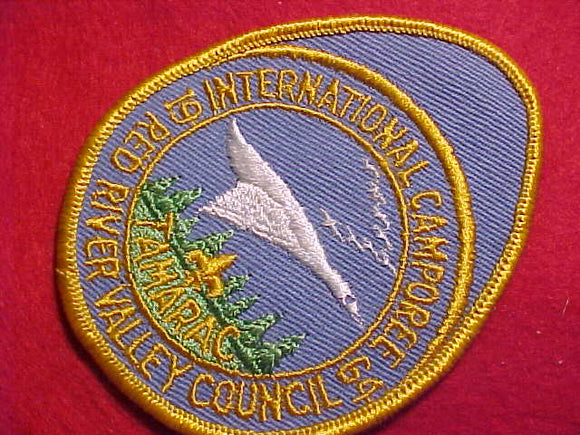 1964 ACTIVITY PATCH, RED RIVER VALLEY COUNCIL INTERNATIONAL CAMPOREE, TAMARAC
