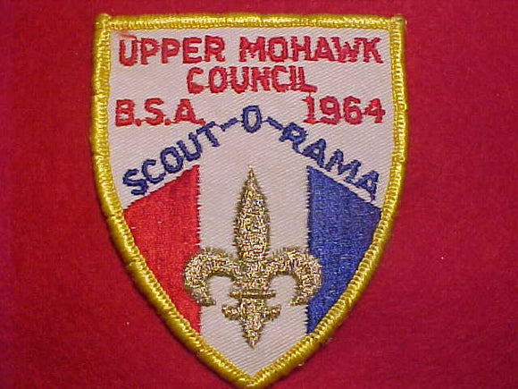 1964 ACTIVITY PATCH, UPPER MOHAWK COUNCIL SCOUT-O-RAMA