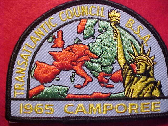 1965 ACTIVITY PATCH, TRANSATLANTIC COUNCIL CAMPOREE