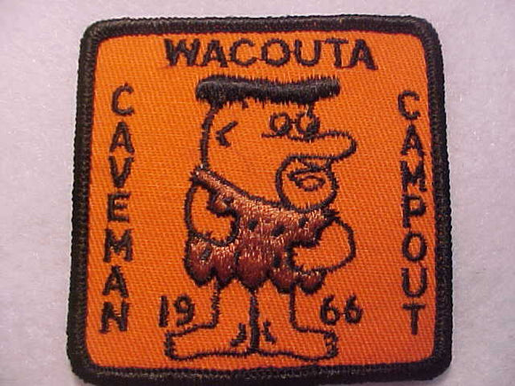 1966 ACTIVITY PATCH, WACOUTA CAVEMAN CAMPOUT, FLINTSTONES