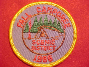 1966 ACTIVITY PATCH, SCENIC DISTRICT FALL CAMPOREE