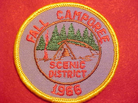 1966 ACTIVITY PATCH, SCENIC DISTRICT FALL CAMPOREE