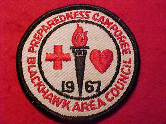 1967 PATCH, BLACKHAWK AREA COUNCIL PREPAREDNESS CAMPOREE