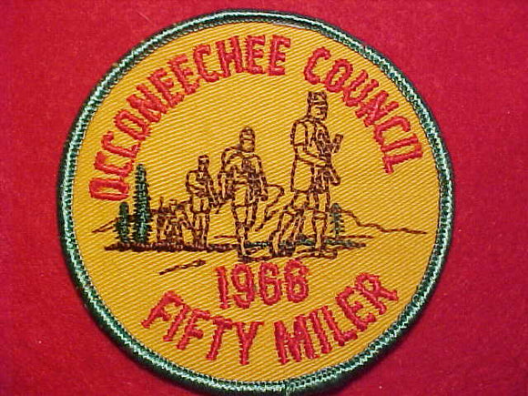 1968 ACTIVITY PATCH, OCCONEECHEE COUNCIL FIFTY MILER
