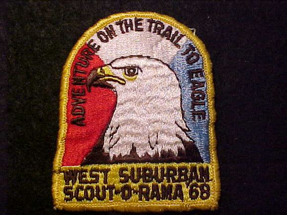1968 PATCH, WEST SUBURBAN COUNCIL SCOUT-O-RAMA, USED